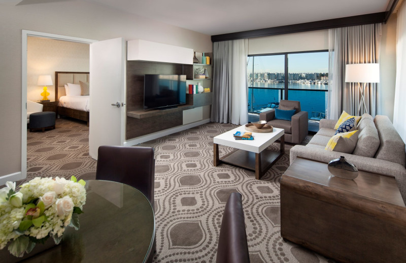 Guest room at Marina del Rey Hotel.