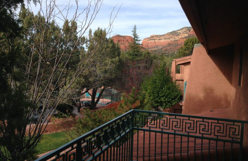 Balcony view at Casa Sedona.