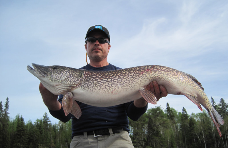 Fishing at Rough Rock Lodge.