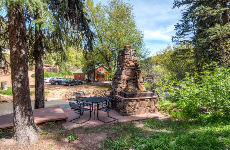 Patio at Colorado Bear Creek Cabins.