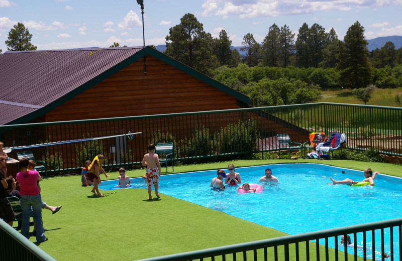 Outdoor pool at Echo Basin Cabin And RV Resort.