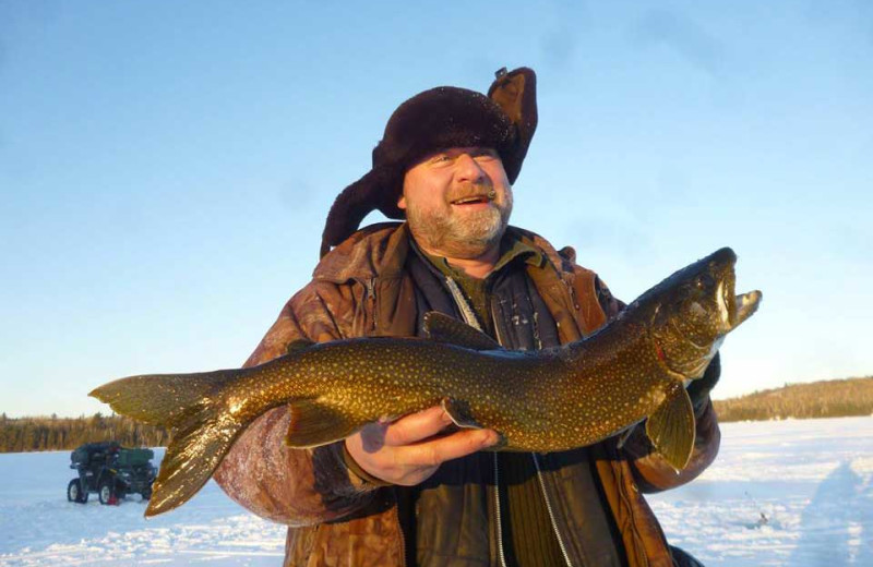 Fishing at Dunlop Lake Lodge.