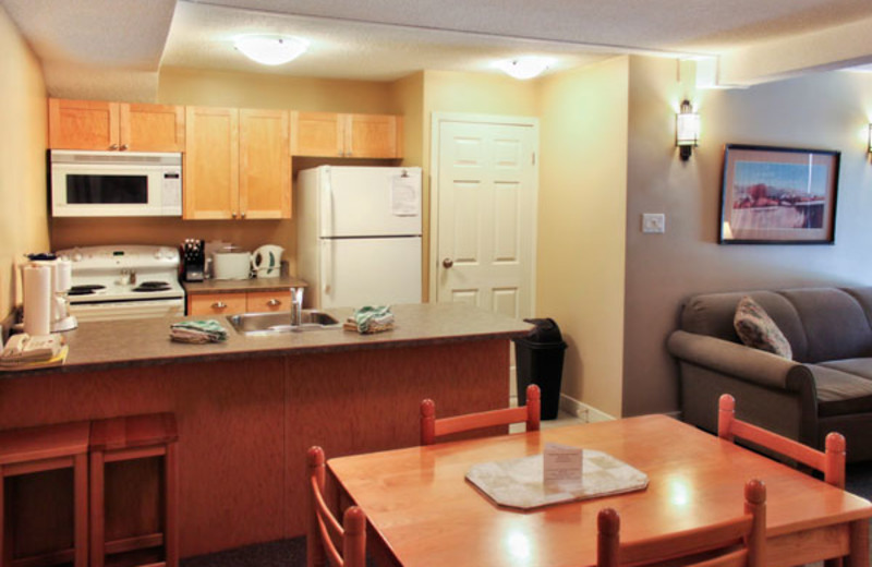 Kitchen of a One Bedroom Unit at the Panorama Vacation Retreat at Horsethief Lodge