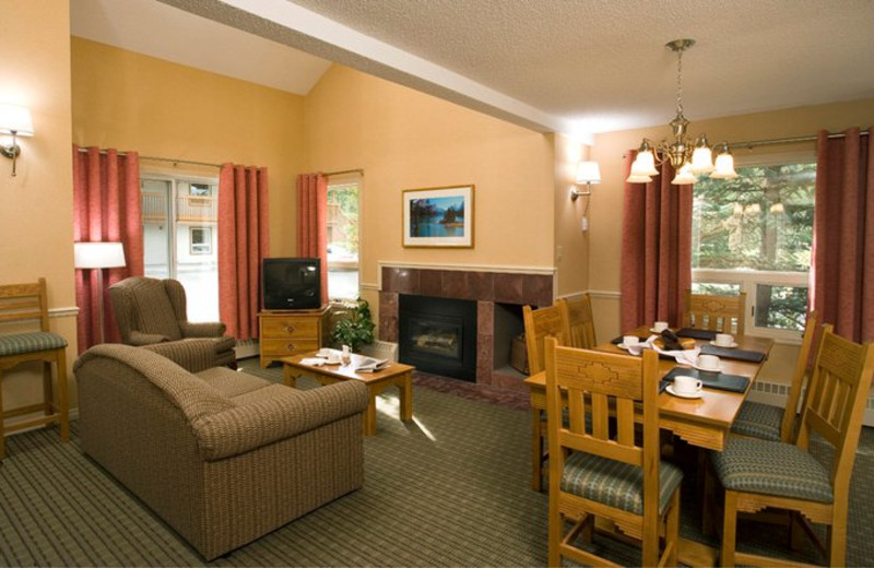 Guest suite at Banff Rocky Mountain Resort.