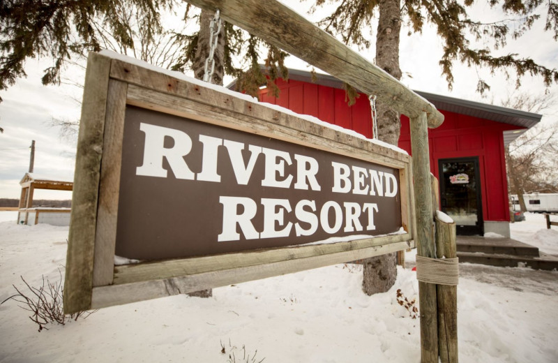 Winter at River Bend's Resort & Walleye Inn.