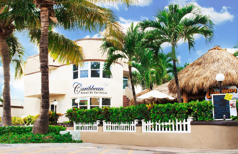 Exterior view of Caribbean Resort by the Ocean.