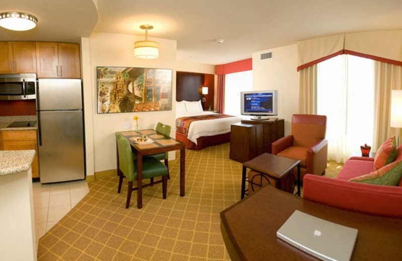 Guest room at Residence Inn by Marriott San Diego Oceanside.