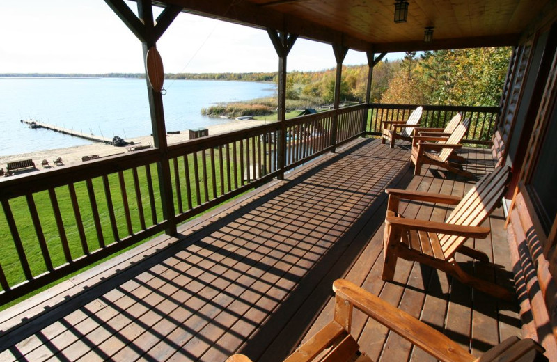 Deck at White Birch Resort.