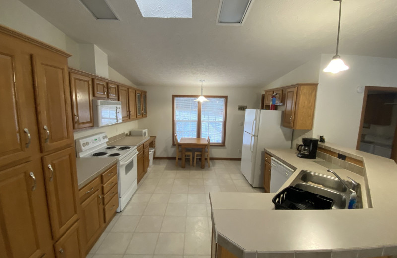 Cottage kitchen at Popp's Resort.