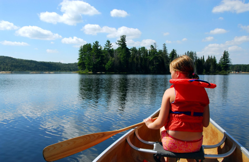 Canoeing at Highland Lake Resort.