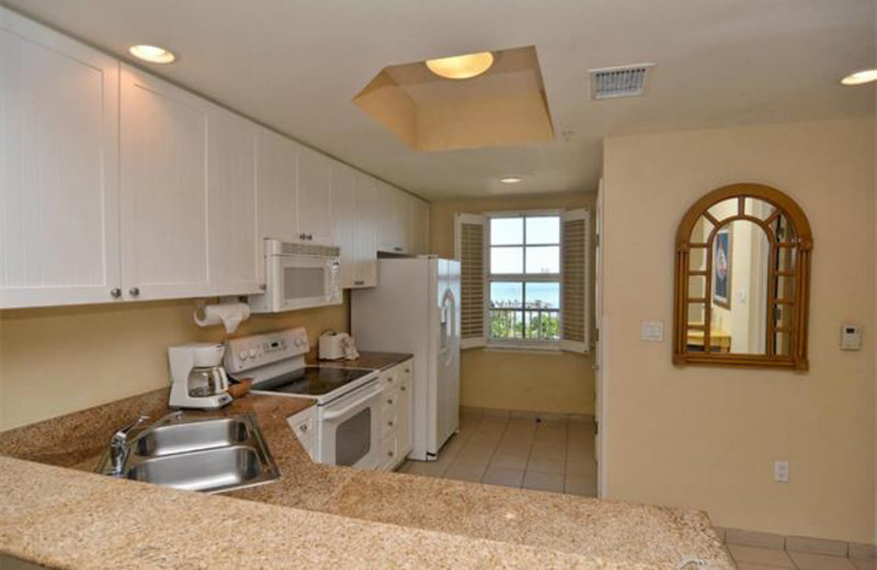 Rental kitchen at Tri Power Resort Rentals.