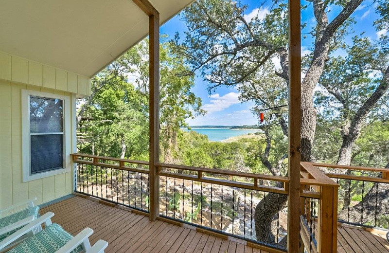 Rental deck view at Vacation New Braunfels.