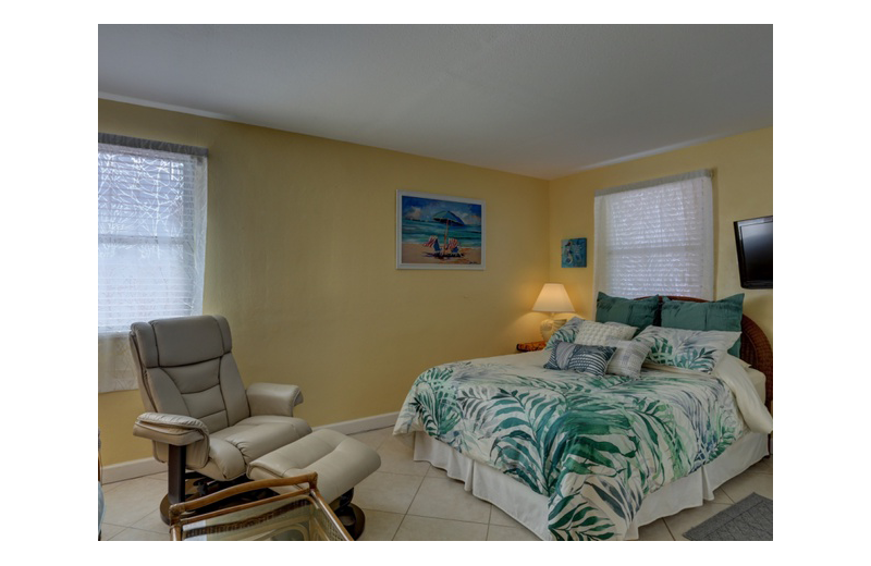 Guest room at Gulf Winds Resort Condominiums.