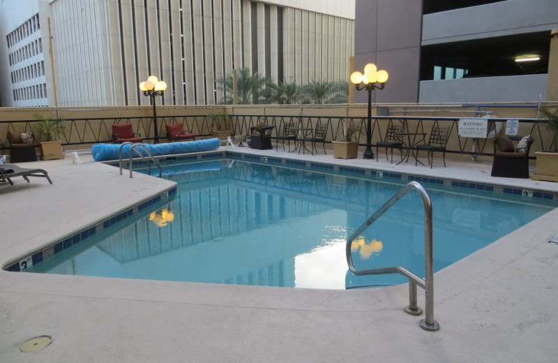 Outdoor pool at Hotel San Carlos.