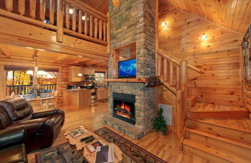 Rental living room at Elk Springs Resort.