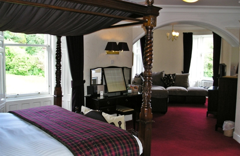 Guest room at Castle Venlaw Hotel.