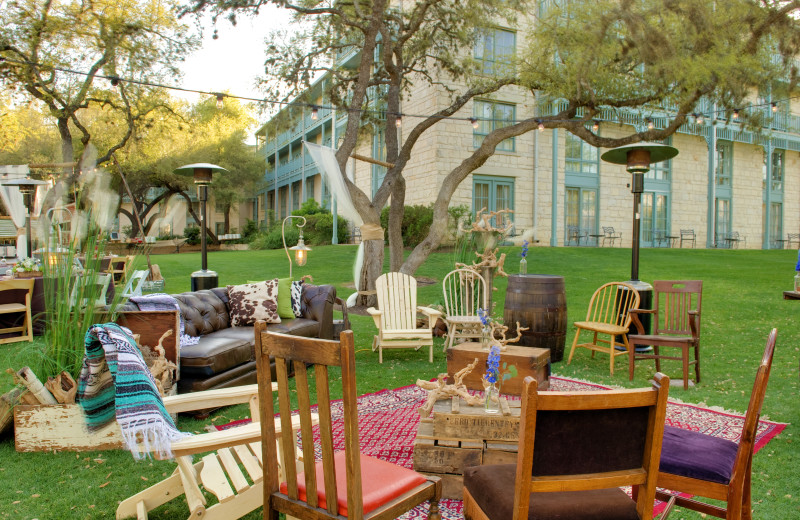 Patio at Hyatt Regency Hill Country Resort and Spa.