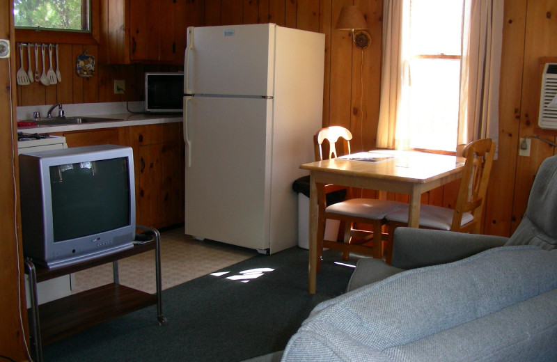 Guest room at Belle of Maine Vacation Village.