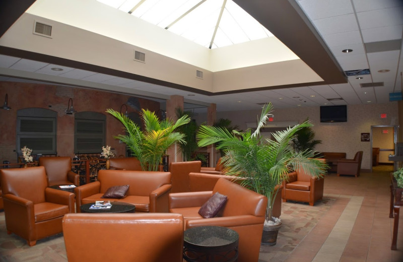 Lobby sitting area at Ambers Resort and Conference Center.