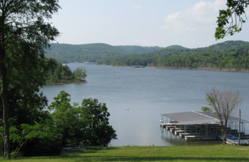 Lake dock at Green Valley Resort.