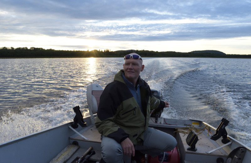 Boating at Elk Lake Wilderness Resort.