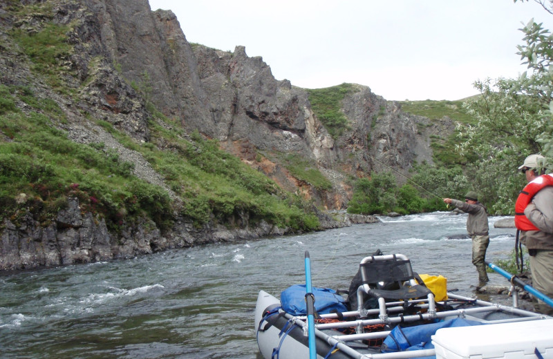 Fishing at Naknek River Camp.