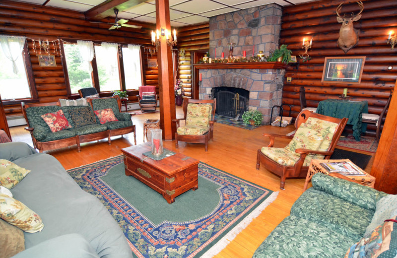 Lodge lounge at Barker Lake Lodge.