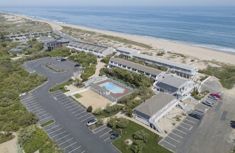 Aerial view of Sea Crest on the Ocean.