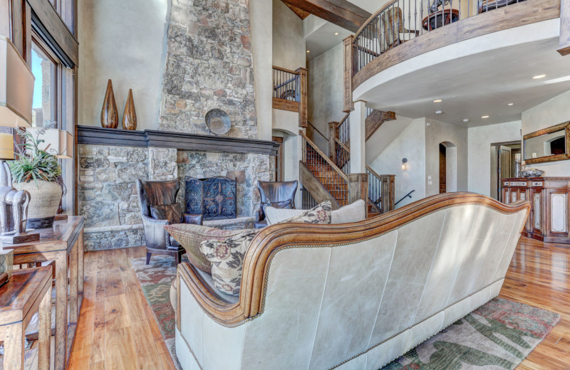 Rental living room at Park City Rental Properties.