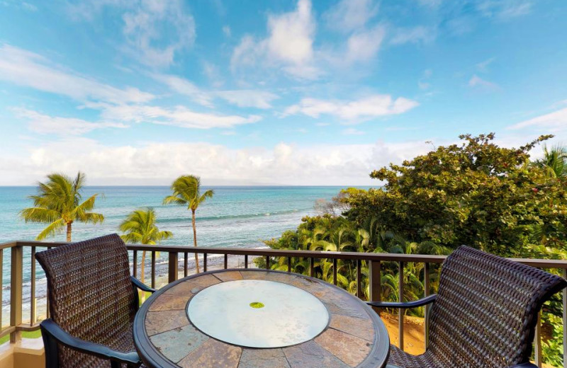 Rental balcony at Vacasa Maui.