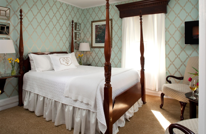 Guest bedroom at Maine Stay Inn & Cottages.