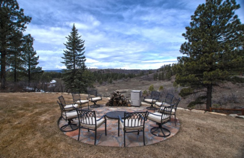 Rental patio at Pagosa Springs Accommodations.