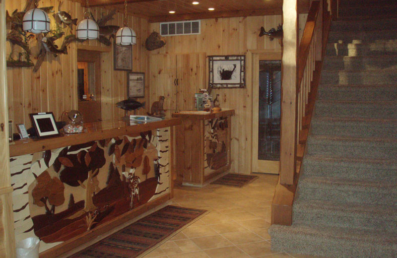 Check-in desk at White Birch Village Resort.