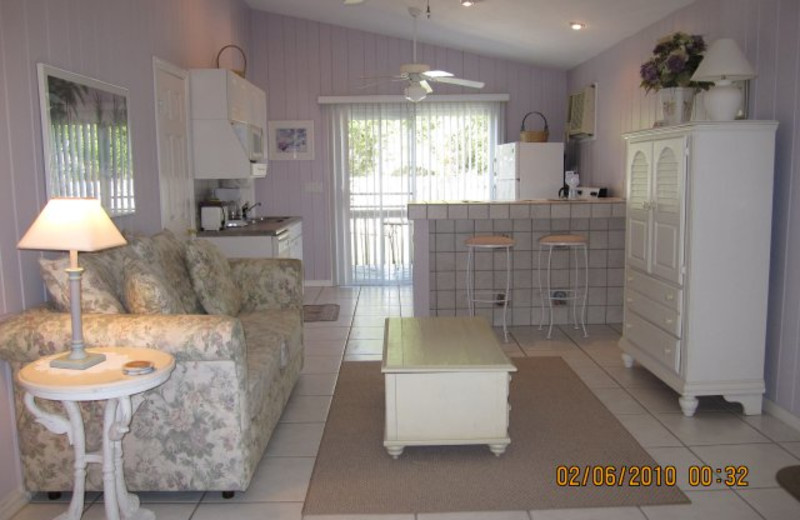 Cottage interior at Palms Of Sanibel.