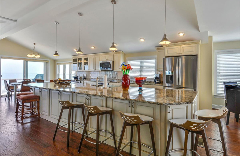 Rental kitchen at Long & Foster Vacation Rentals -Bethany Beach.