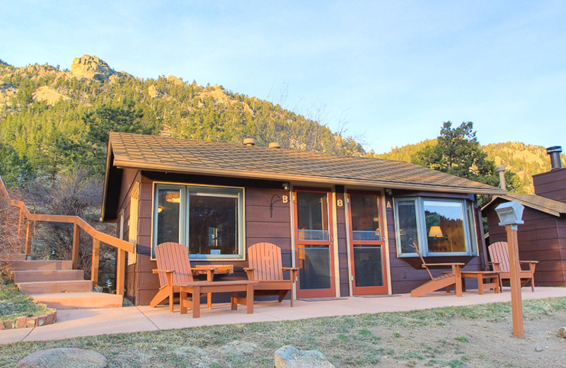 Cottage exterior at McGregor Mountain Lodge.