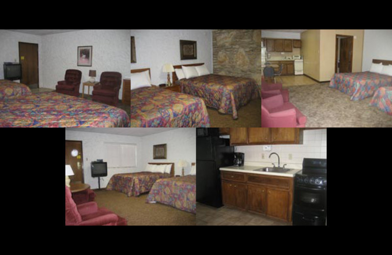 Guest rooms at Cliffview Resort.