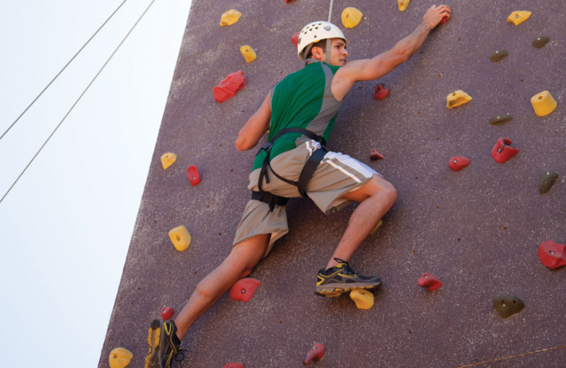 Rock climbing wall at Canyon Ranch Tucson.