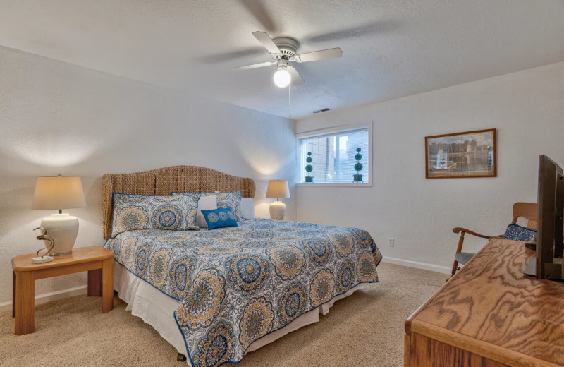 Rental bedroom at Cavalier Beachfront Condominiums.