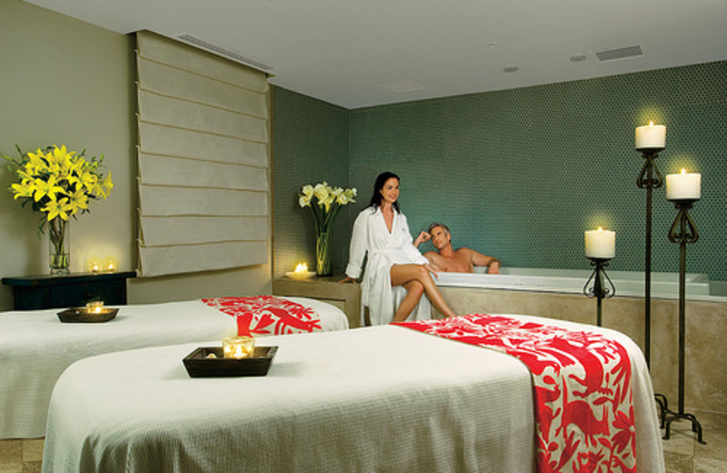 Massage tables at Hilton Los Cabos Resort.