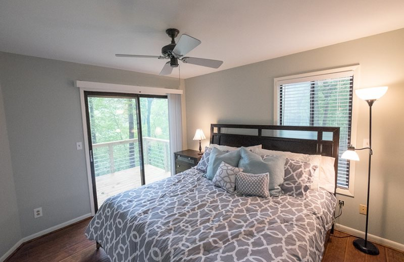 Rental bedroom at Mountain Vista Rentals.