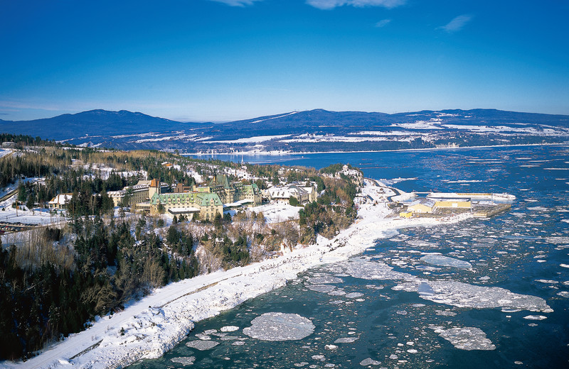 Aerial view of Fairmont Le Manoir Richelieu.