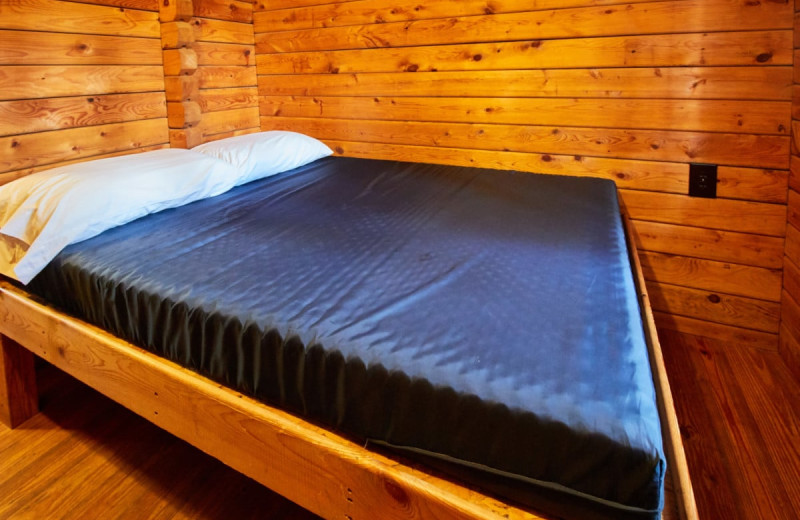 Cabin bed at Yogi Bear's Jellystone Park Warrens.