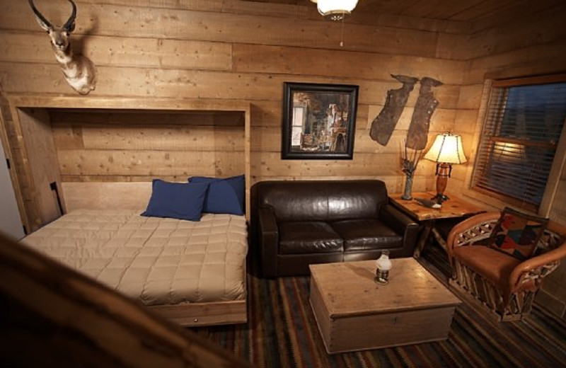 Bedroom at Cottonwood Meadow Lodge.