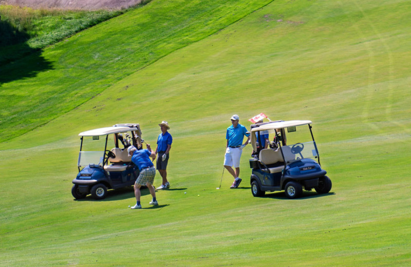 Golf course at Port Cunnington Lodge.