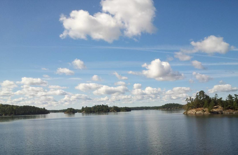 Lake view at Fishing Pipestone Point Resort.