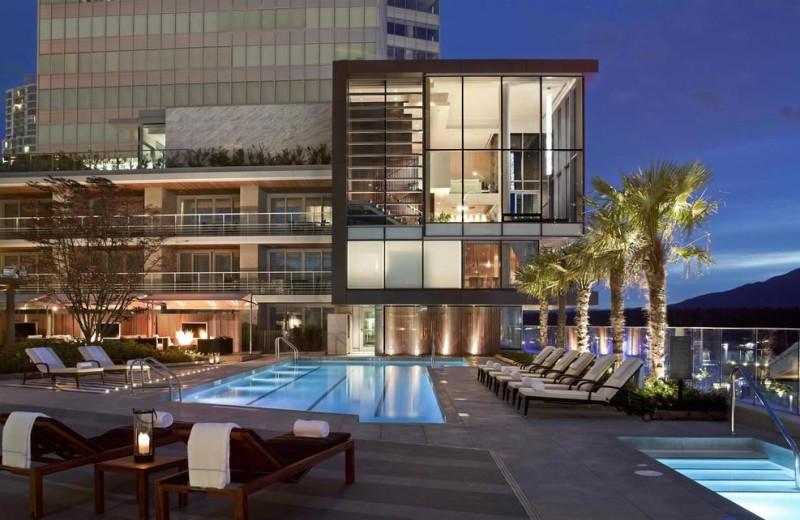 Outdoor pool at Fairmont Pacific Rim.