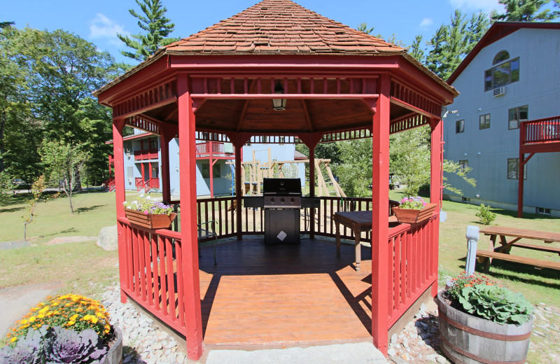Gazebo at Attitash Mountain Village Resort.