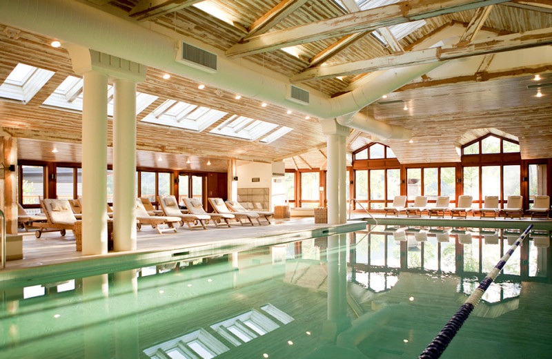 Indoor pool at Topnotch Resort.