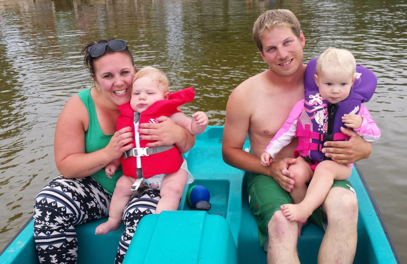 Family at Torbay Cottage Resort.